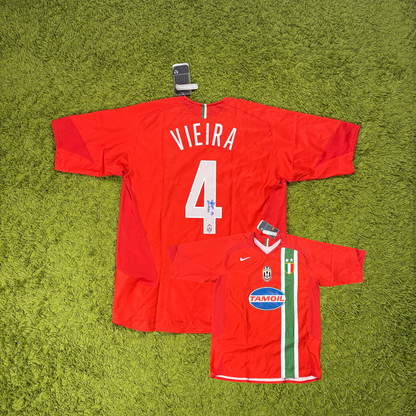 Nike Juventus Turin Vieira Trikot rot Größe L signiert 2005 2006