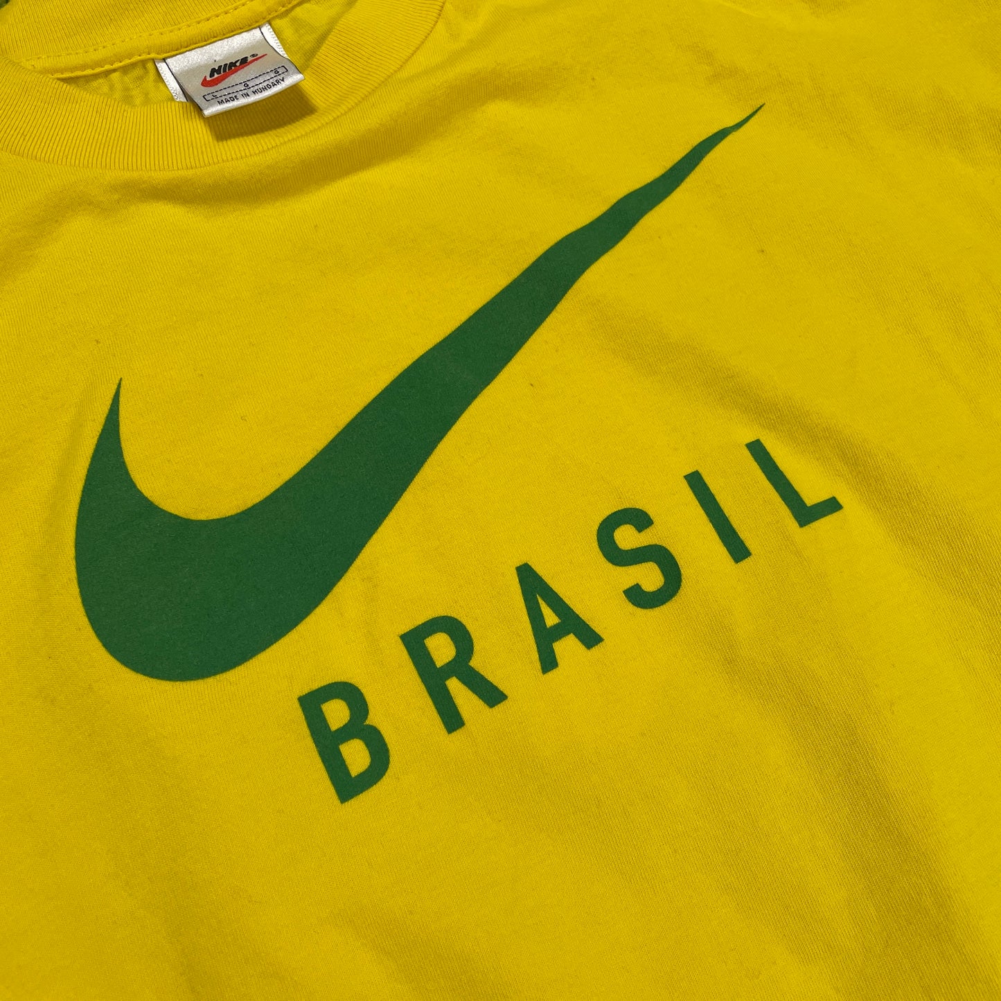 Nike Brasilien T Shirt gelb Größe L 2000er 90s