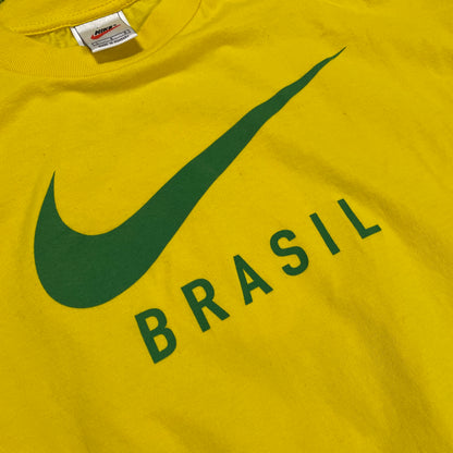 Nike Brasilien T Shirt gelb Größe L 2000er 90s