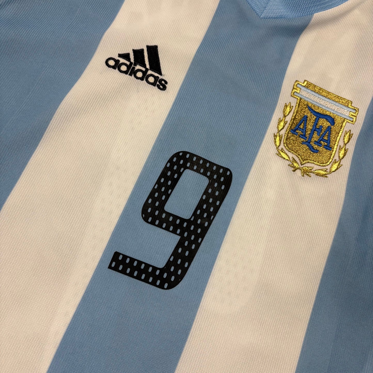 Adidas Argentinien Batistuta Trikot blau weiß Größe L 2002