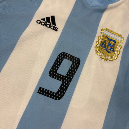 Adidas Argentinien Batistuta Trikot blau weiß Größe L 2002