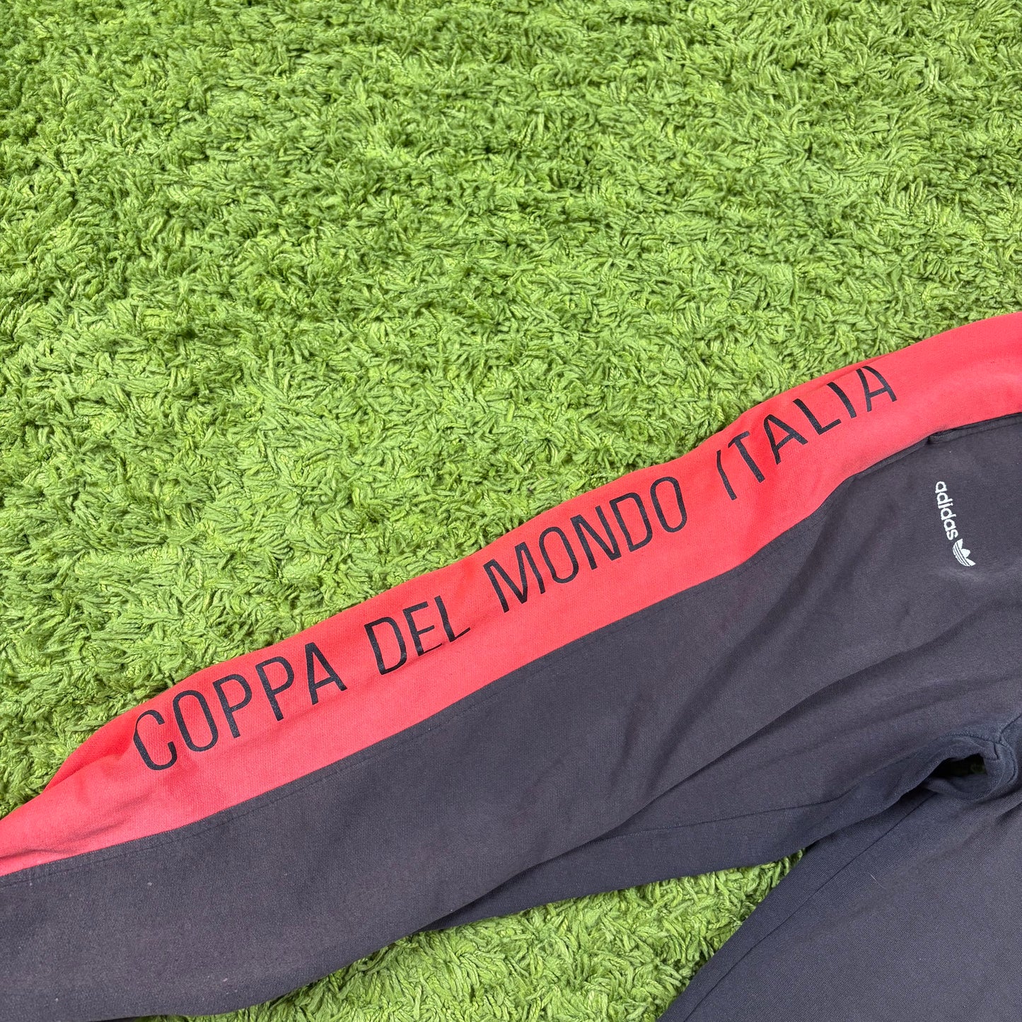 Adidas Italien Coppa Del Mondo Trainingsanzug Tracksuit grau 1990 Größe M