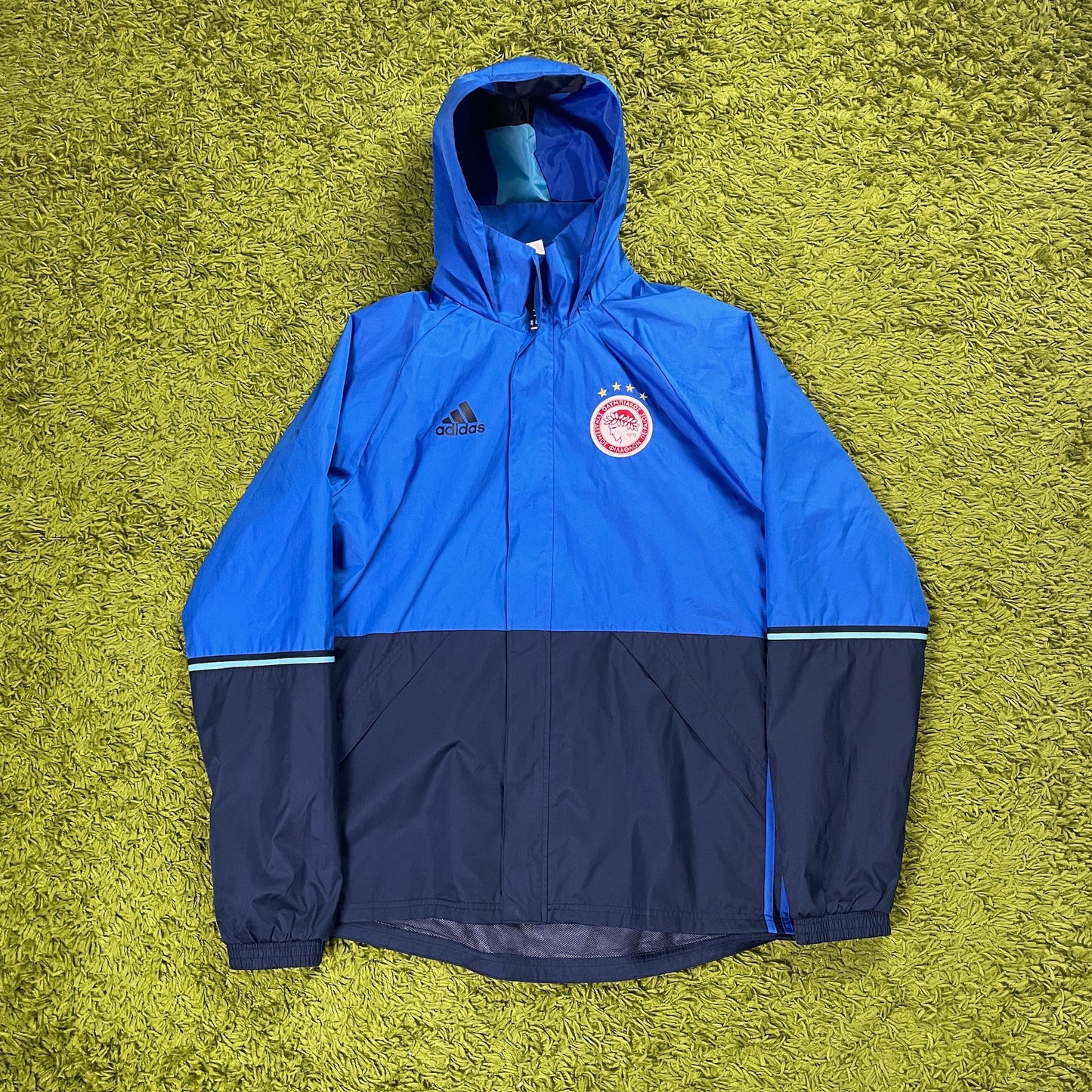 Adidas Trainjngsjacke Jacke Olympiakos Piräus blau Größe L