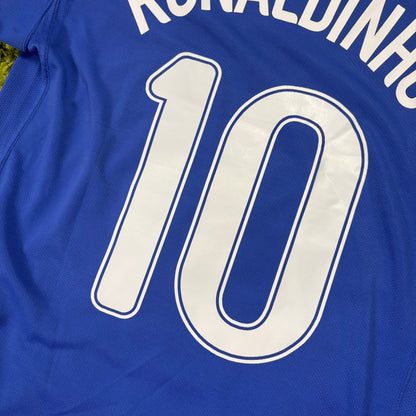 Nike Brasilien Ronaldinho Trikot blau Größe M 2006
