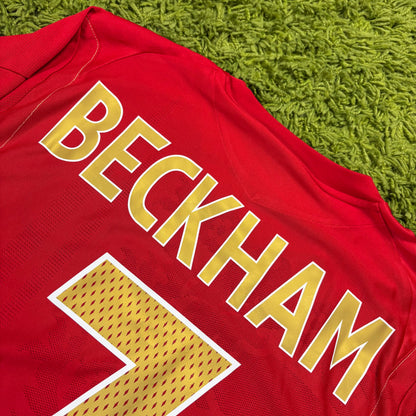 Umbro England Beckham Trikot Langarm rot Größe M 2004 2006
