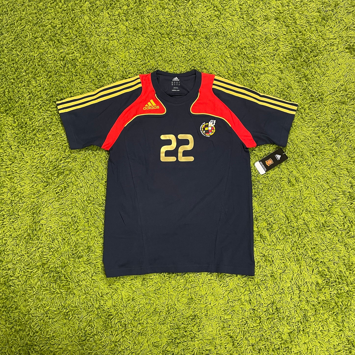 Adidas Spanien T Shirt Größe M blau 2008