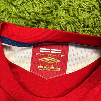 Umbro England Beckham Trikot Langarm rot Größe M 2004 2006