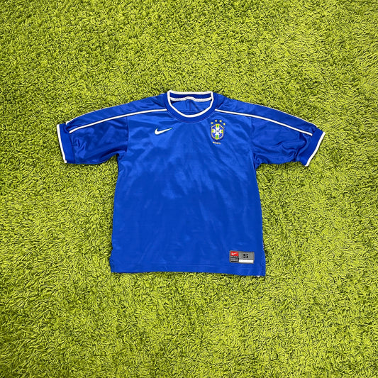 Nike Brasilien Trikot blau Größe S 1998