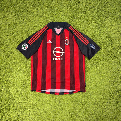 Adidas AC Mailand Milan Rivaldo Trikot rot schwarz Größe L 2002 2003