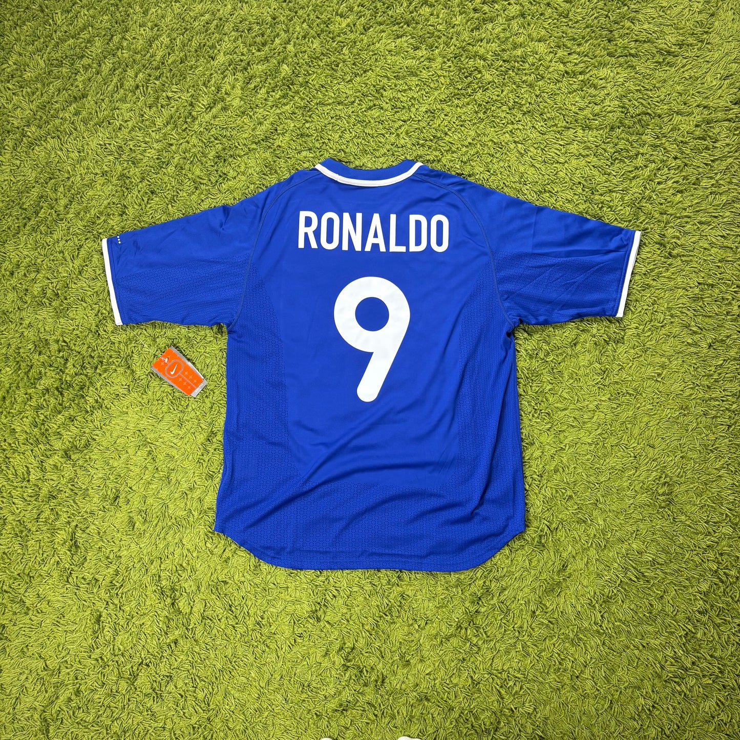 Nike Brasilien Ronaldo R9 Trikot blau Größe L 2000 2002 Neu mit Etikett brasil