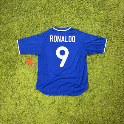Nike Brasilien Ronaldo R9 Trikot blau Größe L 2000 2002 Neu mit Etikett brasil