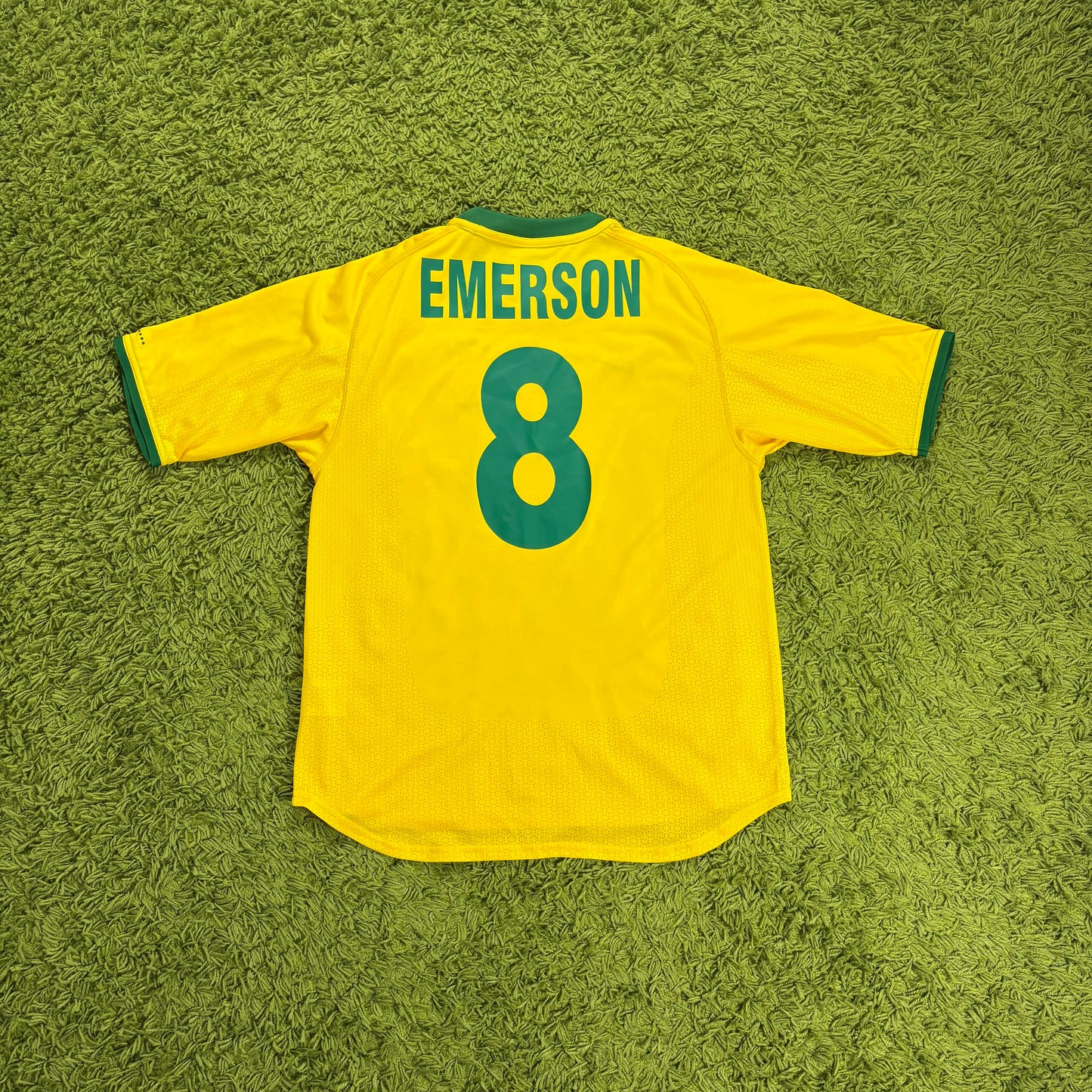 Nike Brasilien Emerson Trikot gelb Größe L 2000 2002
