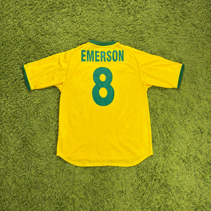 Nike Brasilien Emerson Trikot gelb Größe L 2000 2002