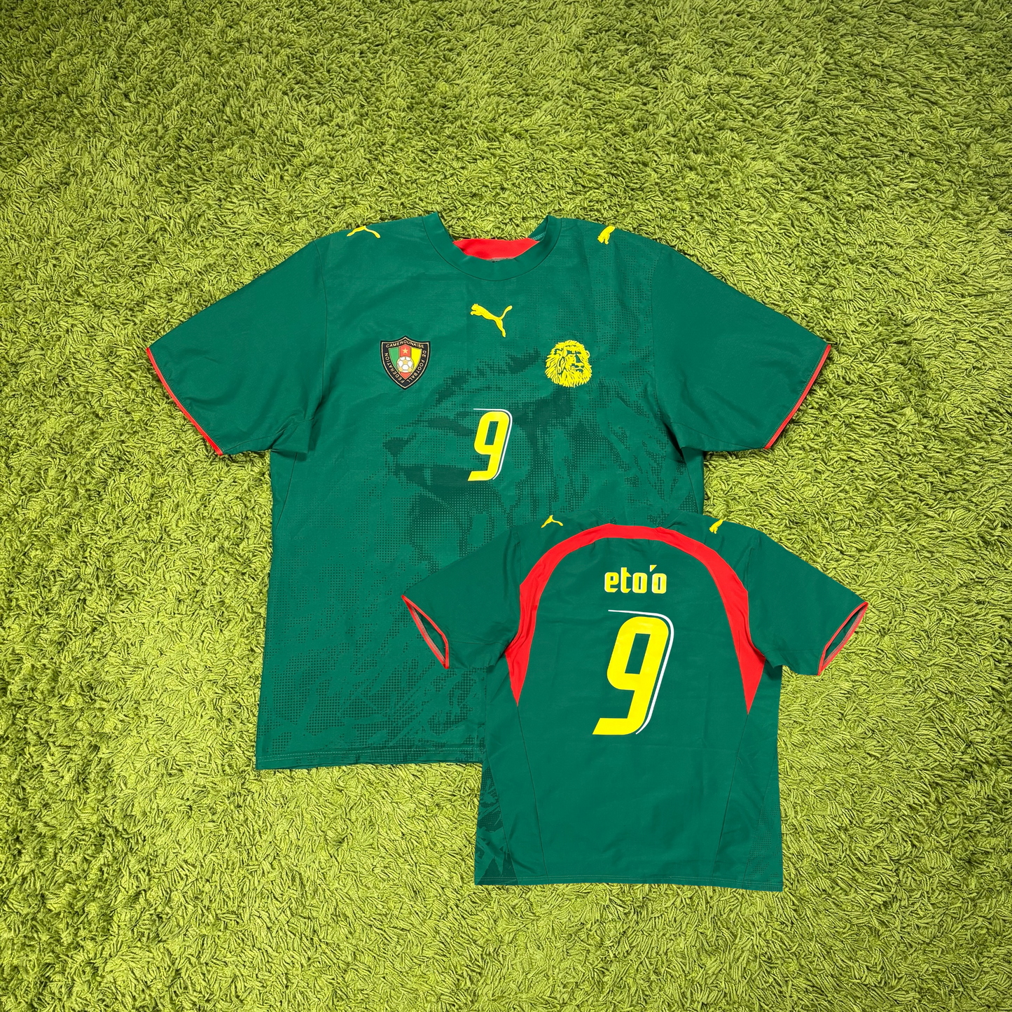 Puma Kamerun Etoo Eto‘o Trikot Grün Größe L 2006