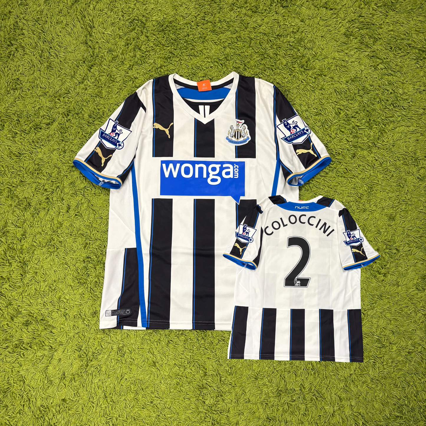 Puma Newcastle United Coloccini Trikot Weiß Größe M 2013 2014