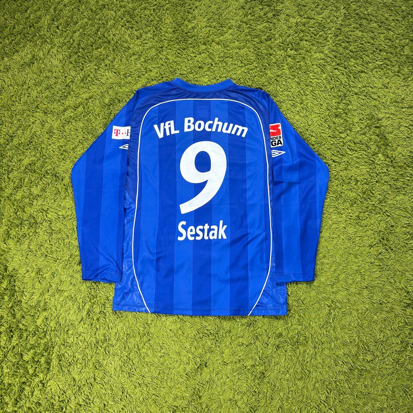 Umbro VFL Bochum Sestak Matchworn Trikot Langarm Blau Größe L 2007 2008