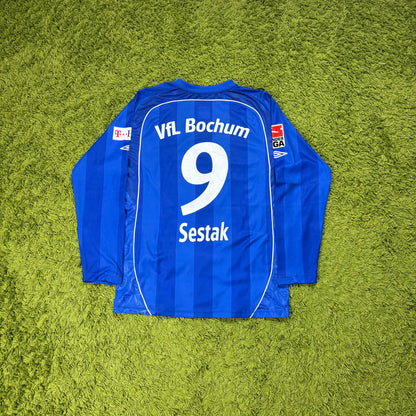 Umbro VFL Bochum Sestak Matchworn Trikot Langarm Blau Größe L 2007 2008