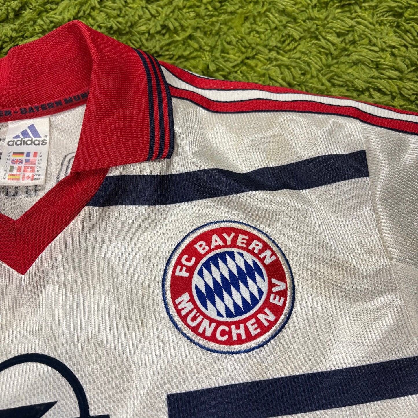 Adidas Fc Bayern München Scholl Trikot Weiß Größe M 1998 2000
