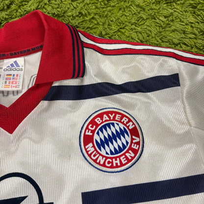 Adidas Fc Bayern München Scholl Trikot Weiß Größe M 1998 2000