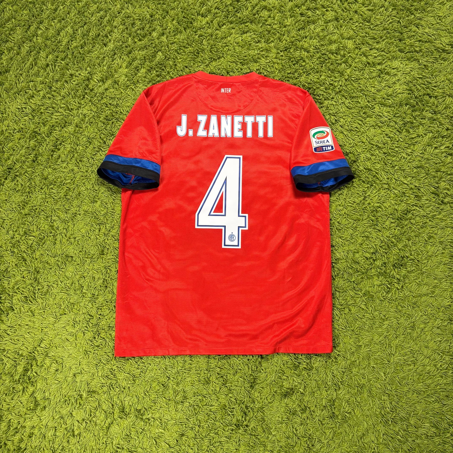 Nike Inter Mailand Milan Trikot Zanetti rot Größe L 2012 2013