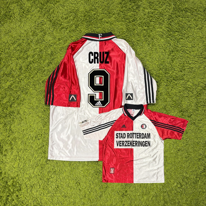 Adidas Feyenoord Rotterdam Cruz Trikot rot Weiß Größe XL 1998 1999