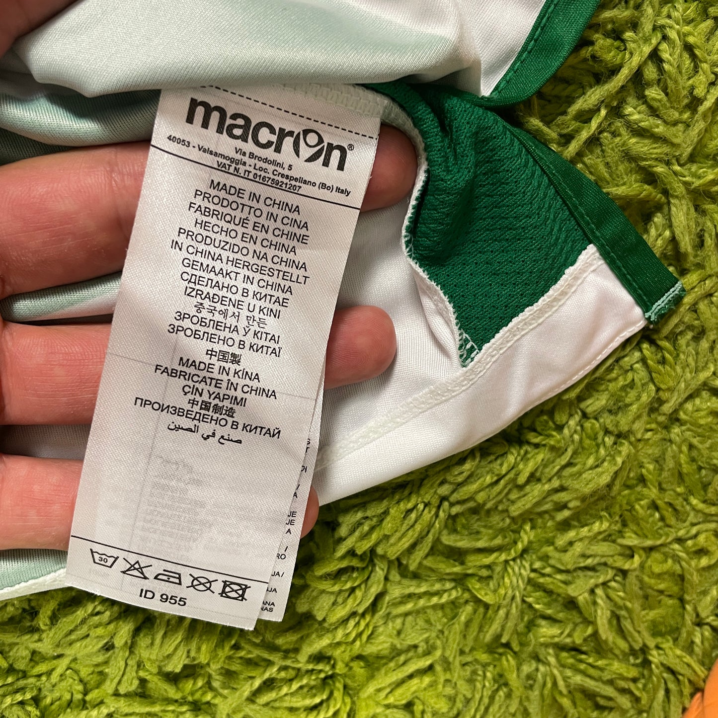 Macron Sporting Lissabon Trikot weiß grün Größe L 2015 2016