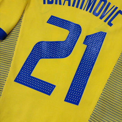 Adidas Schweden Ibrahimovic Trikot Gelb Größe L 2002