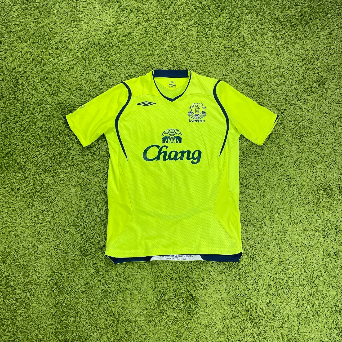 Umbro Everton FC Trikot grün Neon 2008 2009 Größe M