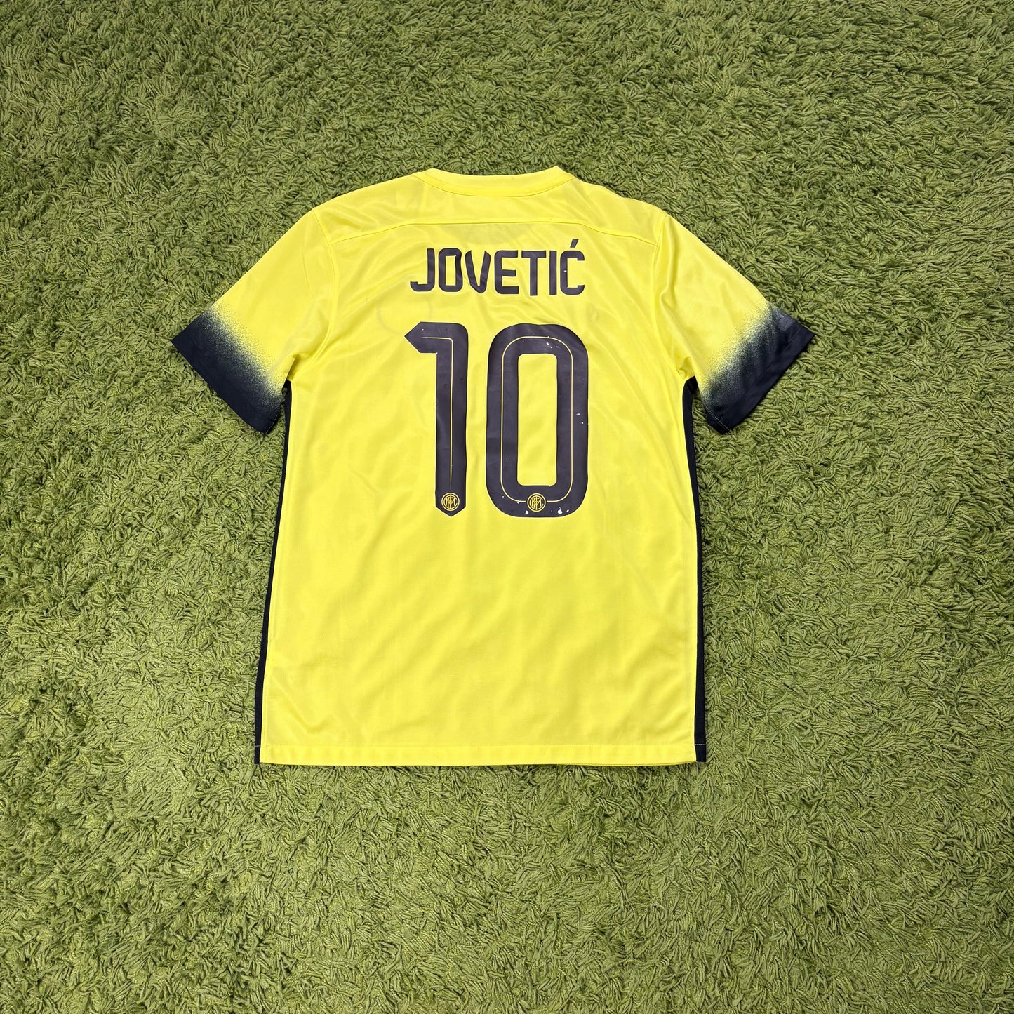 Nike Inter Mailand Milan Jovetic Trikot Gelb Größe M 2015 2016