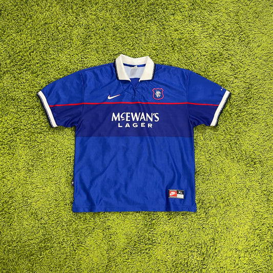 Nike Glasgow Rangers Trikot blau Größe XL 1997 1999