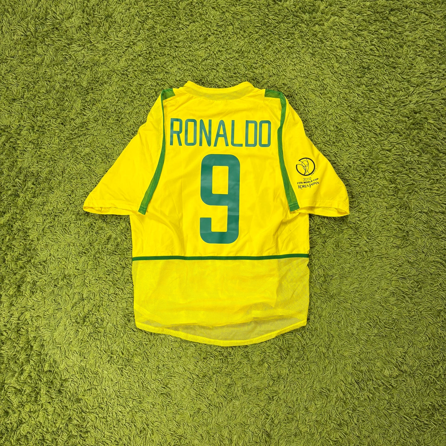Nike Brasilien Ronaldo Trikot Gelb Größe M 2002 Player Version Spielertrikot