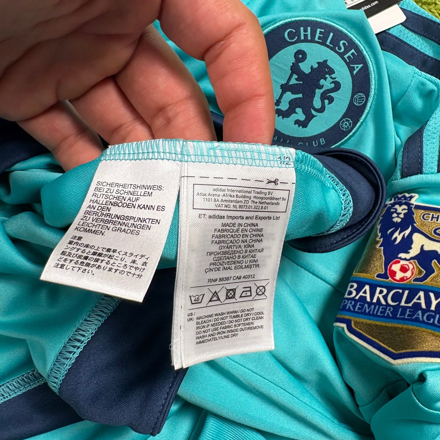Adidas FC Chelsea Trikot Courtois blau Größe M 2015 2016 NEU