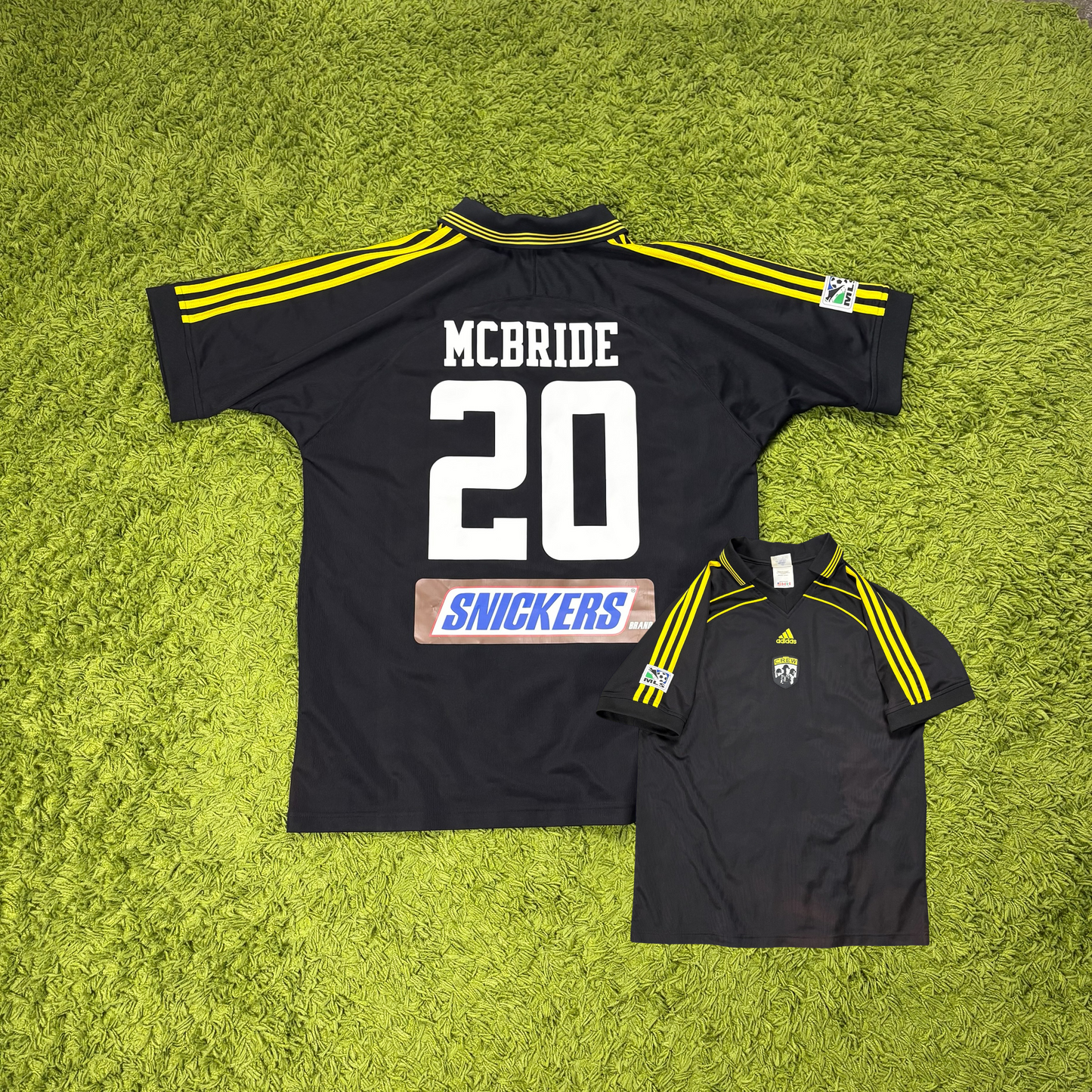 Adidas Columbus Crew McBride Trikot Snicker schwarz Größe L 1999 2000