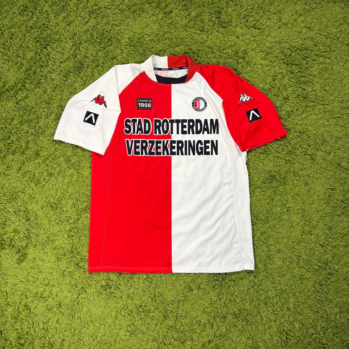 Kappa Feyenoord Rotterdam Trikot rot Weiß Größe L 2002 2003
