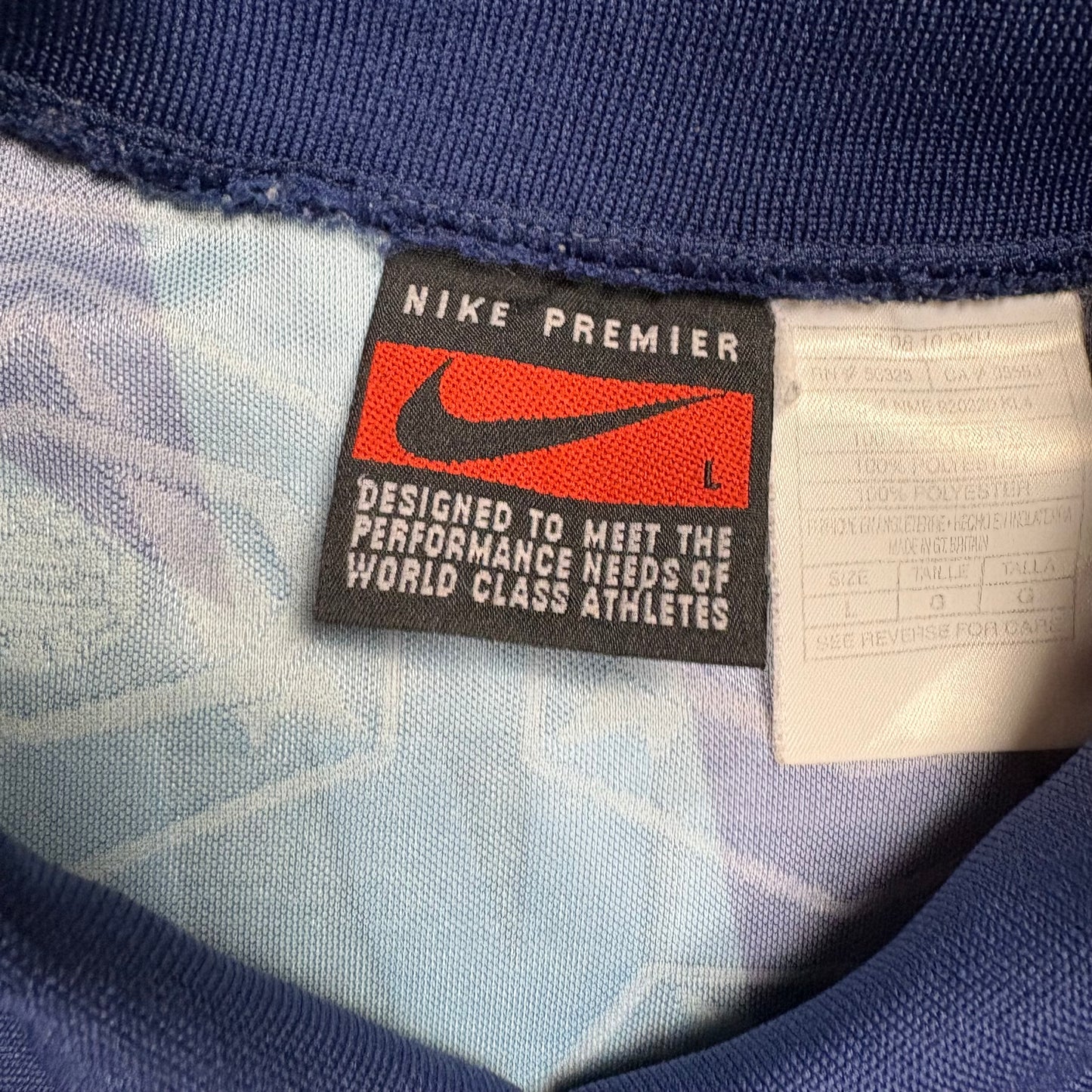 Nike Arsenal FC Bergkamp Trikot blau Größe L 1994 1995