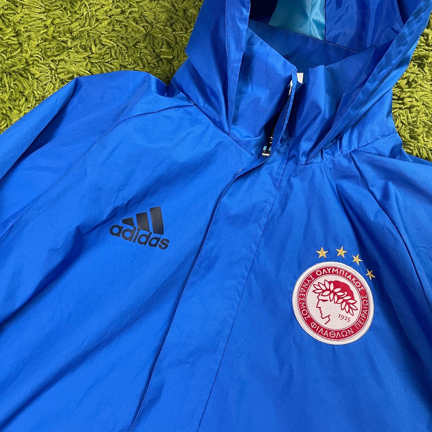 Adidas Trainjngsjacke Jacke Olympiakos Piräus blau Größe L