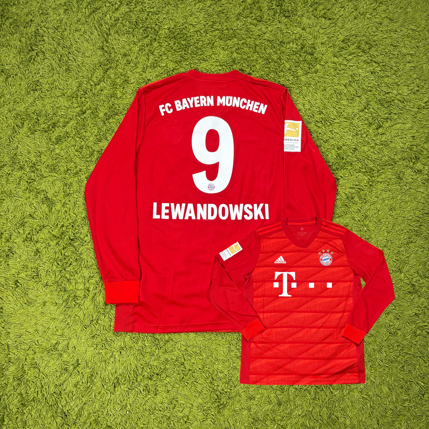 Adidas FC Bayern München Lewandowski Trikot rot Größe L 2018 2019