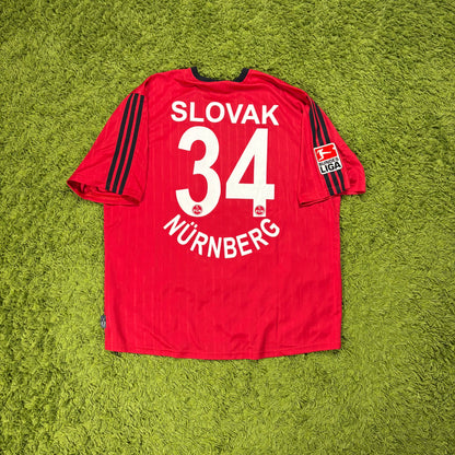 Adidas 1. FC Nürnberg Slovak Trikot rot Größe XL 2004 2005 matchworn