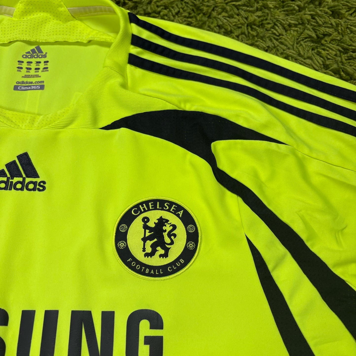 Adidas FC Chelsea Ballack Trikot grün neon Gelb Größe XXL 2007 2008