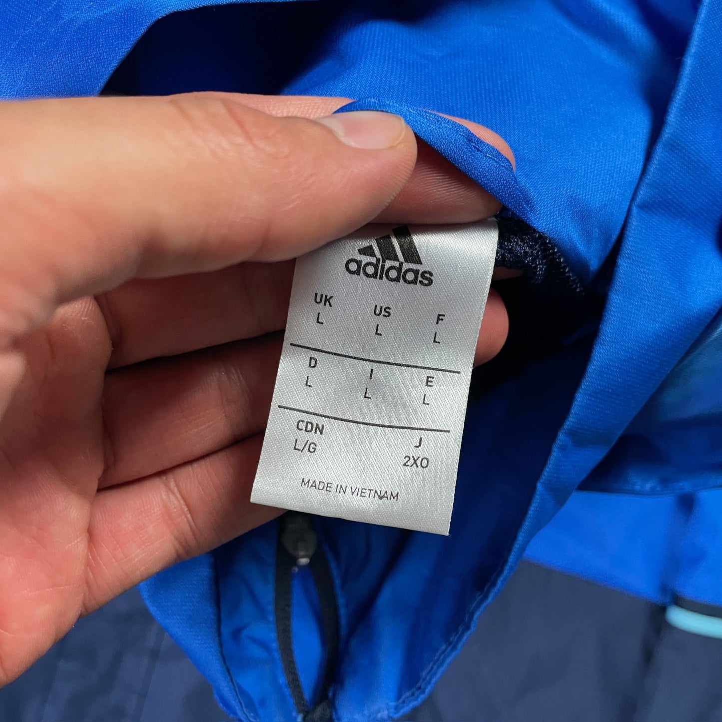 Adidas Trainjngsjacke Jacke Olympiakos Piräus blau Größe L