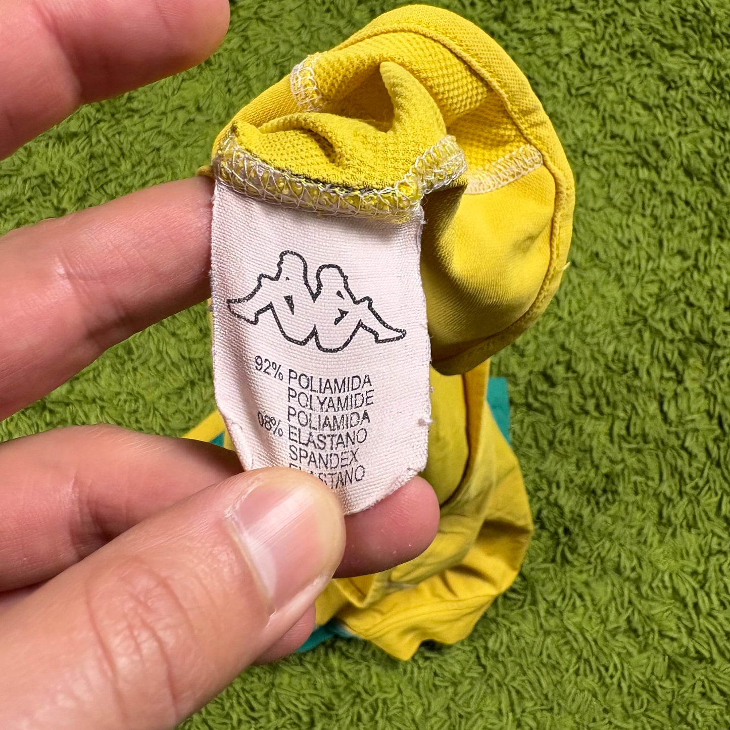 Kappa Brasilien Trikot t Shirt gelb Größe L