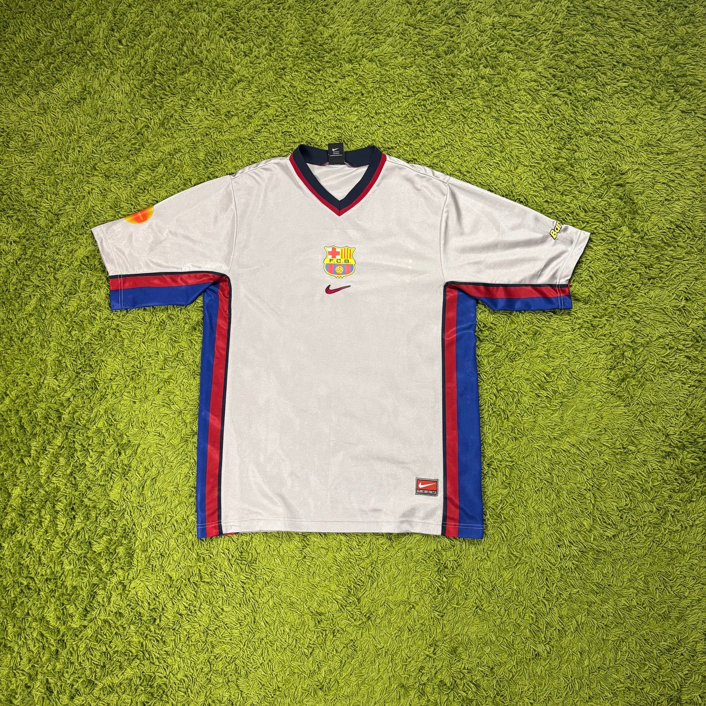 Nike FC Barcelona Guardiola Trikot grau Größe L 1999 2001