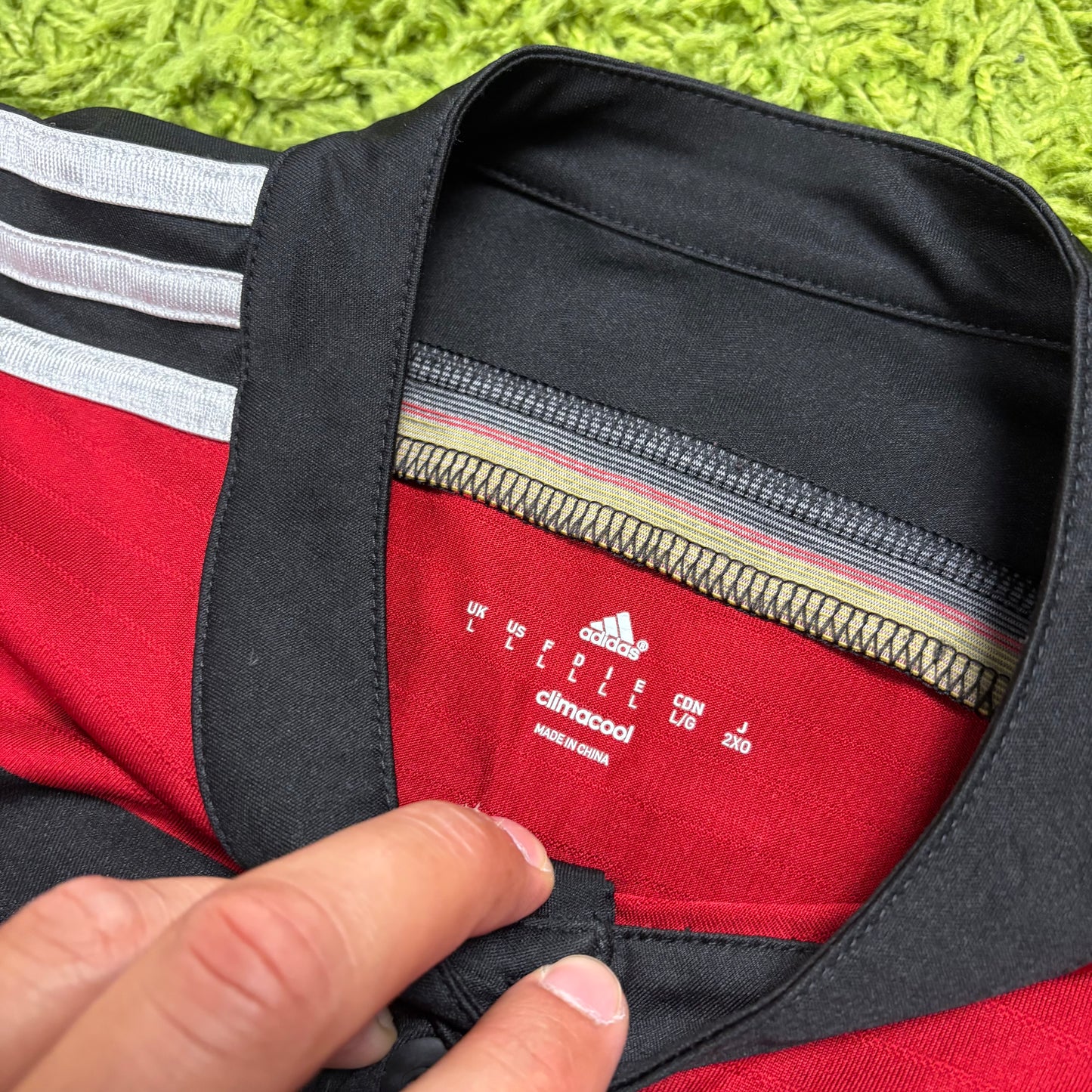 Adidas Deutschland DFB Schweinsteiger Trikot rot schwarz Größe L