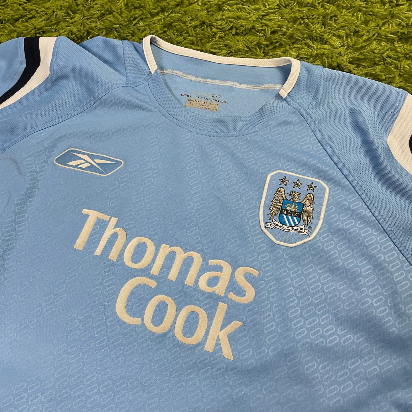 Reebok Manchester City Trikot hell blau Größe XL 2004 2005