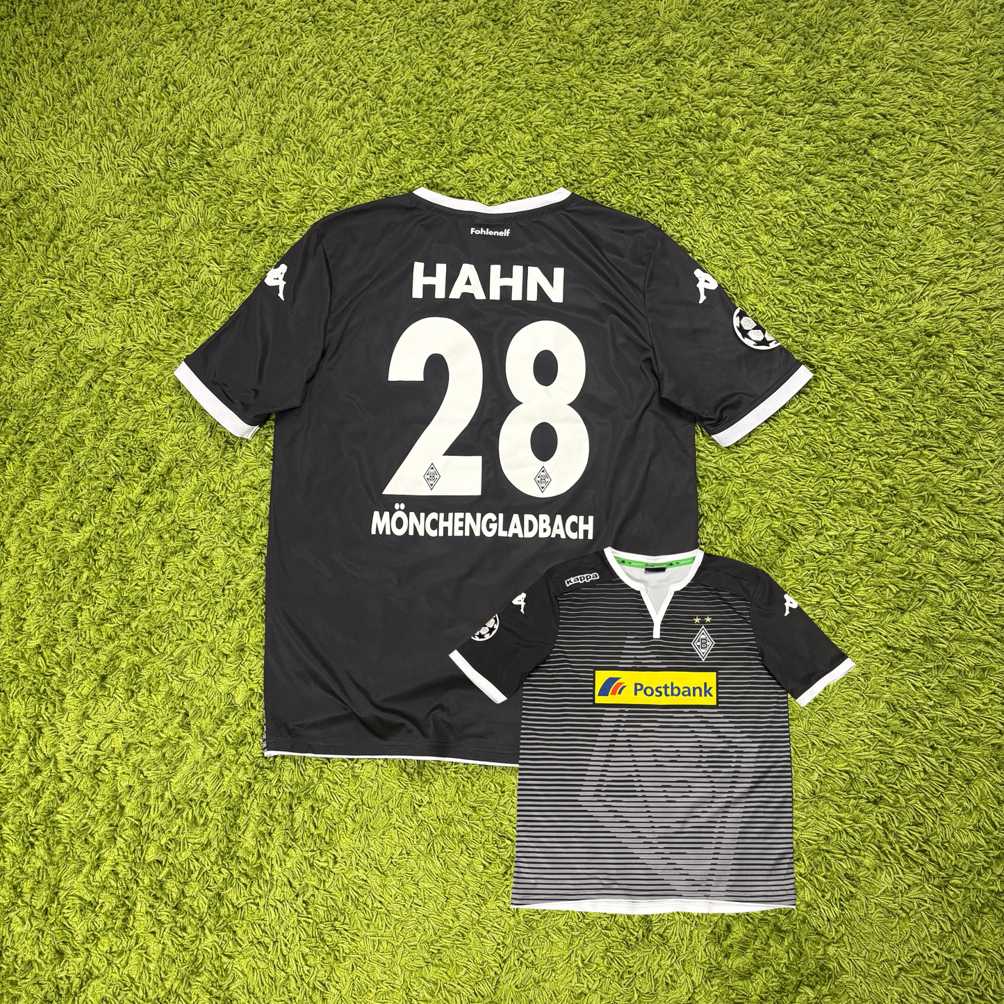 Kappa Borussia Mönchengladbach Hahn Trikot schwarz Größe XL 2015 2016