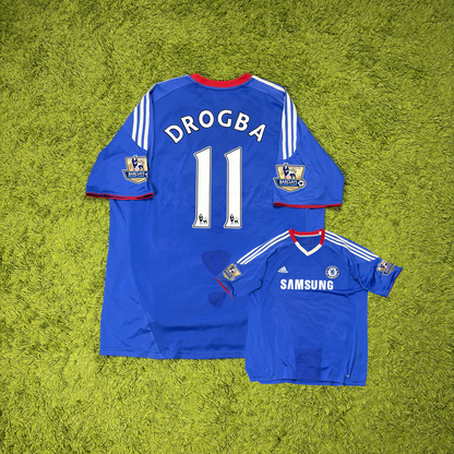 Adidas FC Chelsea Drogba Trikot blau Größe XXL 2010 2011