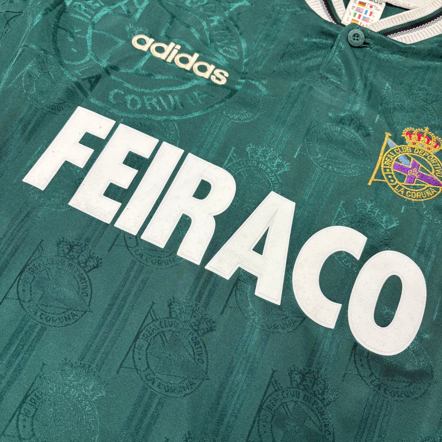 Adidas Deportivo La Coruna Scalomi Trikot Grün Größe XL Langarm 1999 2000