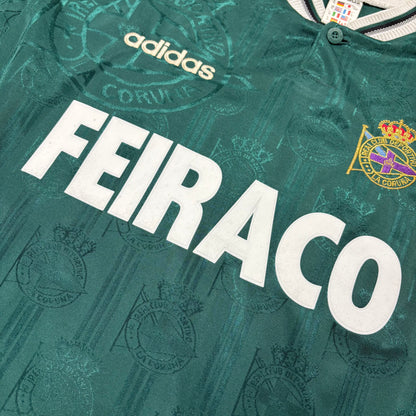 Adidas Deportivo La Coruna Scalomi Trikot Grün Größe XL Langarm 1999 2000