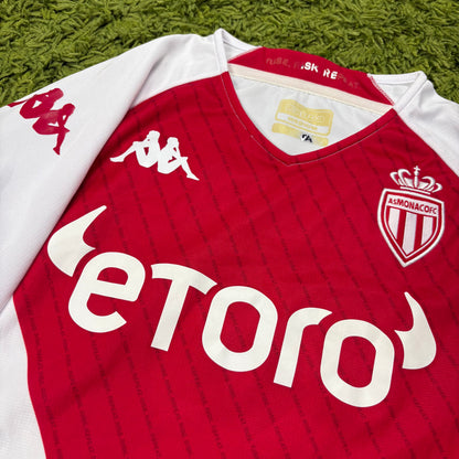 Kappa AS Monaco Tchouameni Trikot Weiß rot Größe M 2020 2021