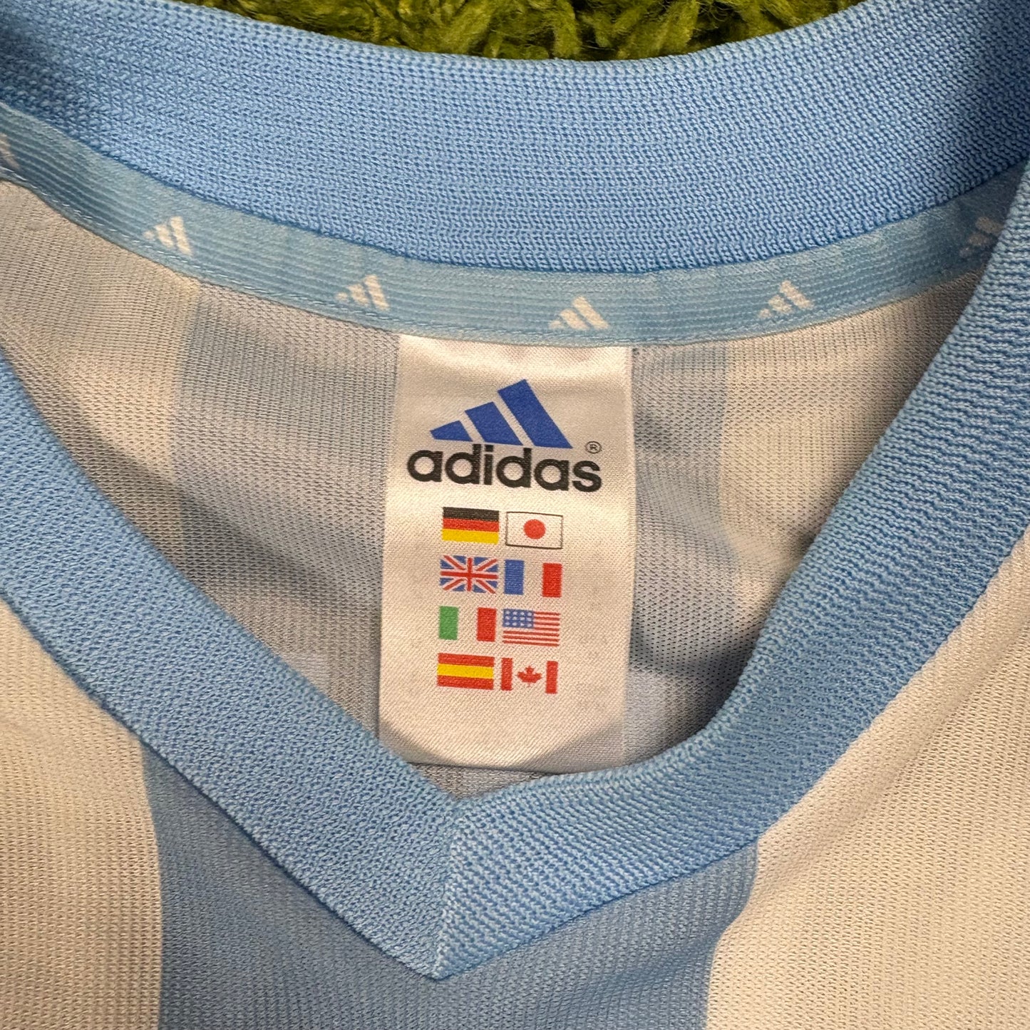 Adidas Argentinien Batistuta Trikot blau weiß Größe L 2002